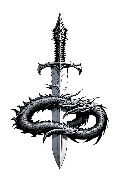 Dragon Dagger Wrapped Tribal