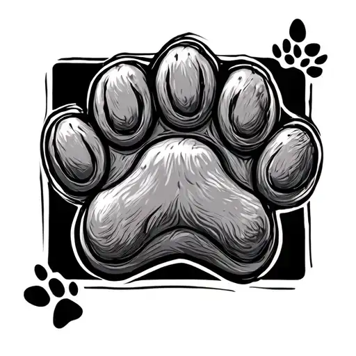 Dog Paw Print Brindle Coat