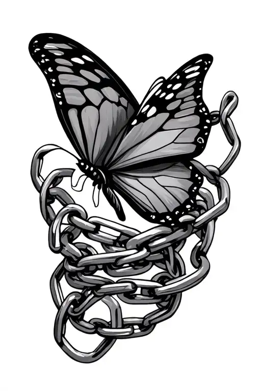 Butterfly Chain Wrapped Around Wrist