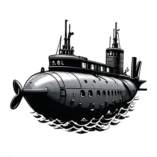 Submarine With The Shape Of A Submarine