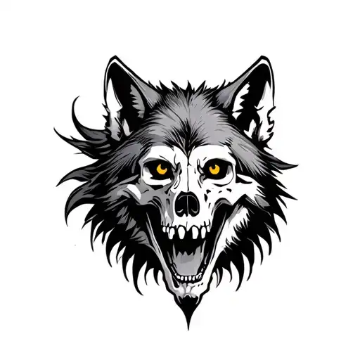 Wolf And Skull