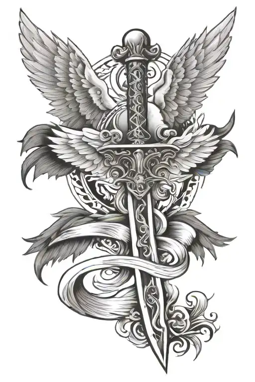 Sword Of The Spirit With Angel Wings