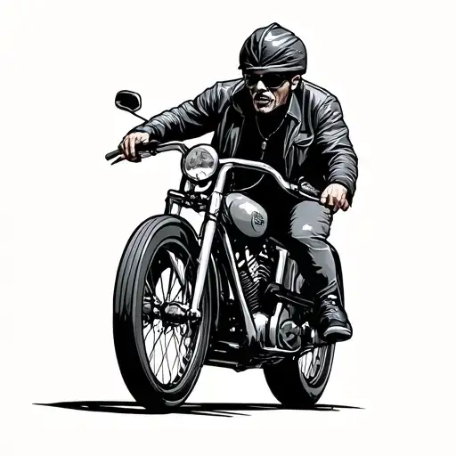 Gangster Riding Bike