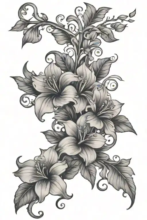 Flowers Vines And Water