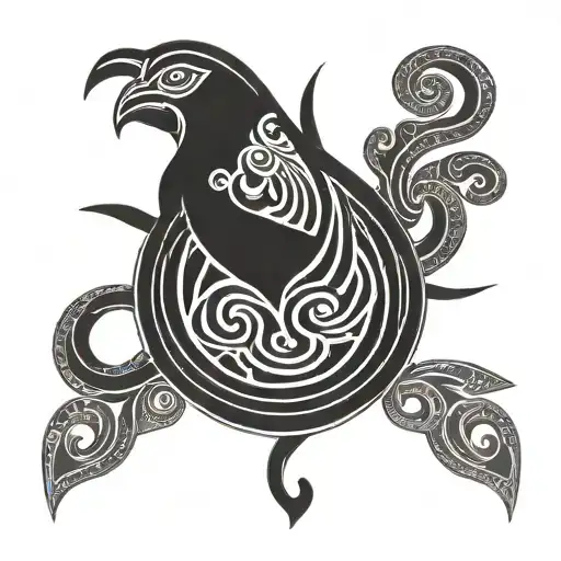 Sankofa Symbol And Chakra Symbol Intertwined