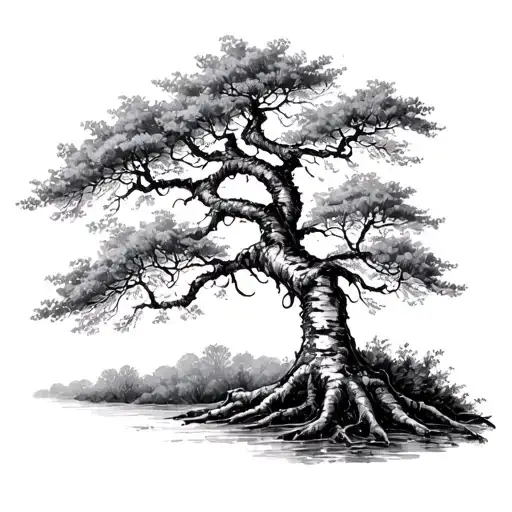 Alder Tree Birch Tree Intertwined