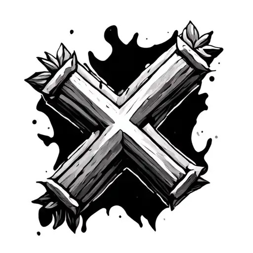 Christian Cross Made Of Nails