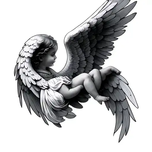 Baby Angel Wings Flying