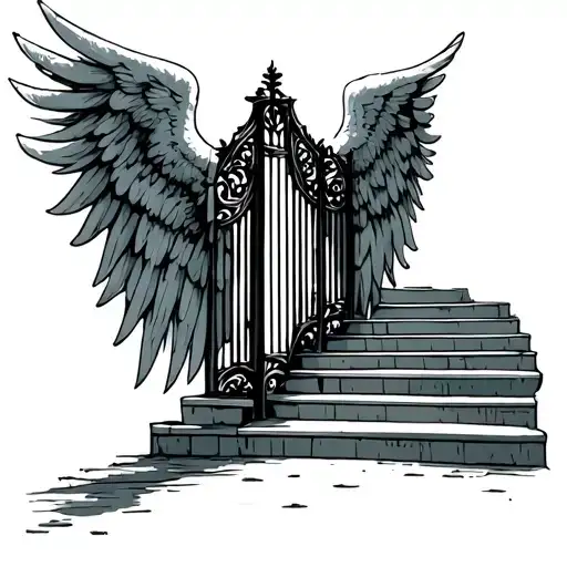 Angel Wings Stairs Gates To Heaven Gates