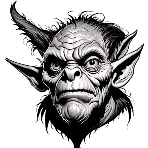 Primitive Goblin Tattoo As If Designed By A Goblin