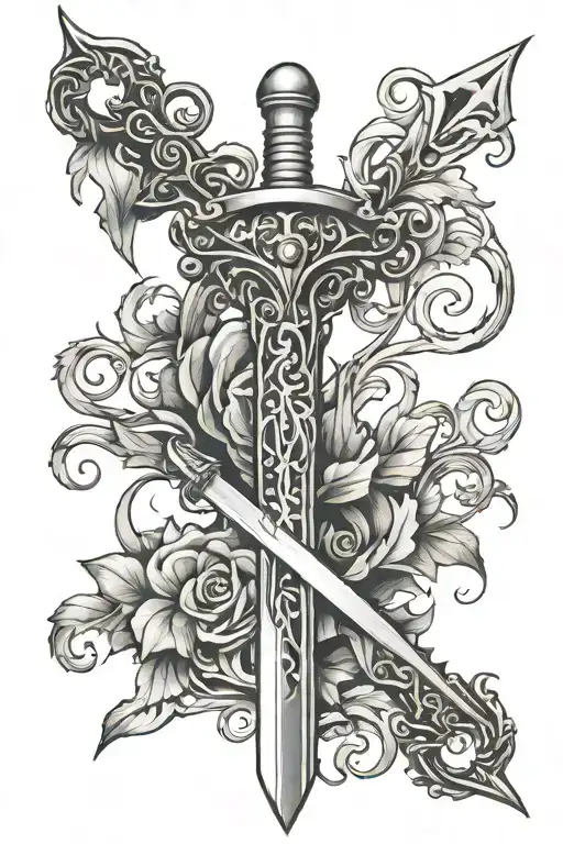 Sword Intertwined With A Vine