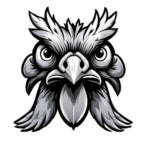 Chicken Head Cartoon Traditional