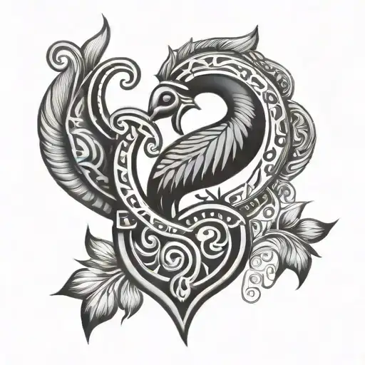 Cartouche And Sankofa Symbol