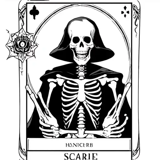 Skeleton Magician Tarot Card