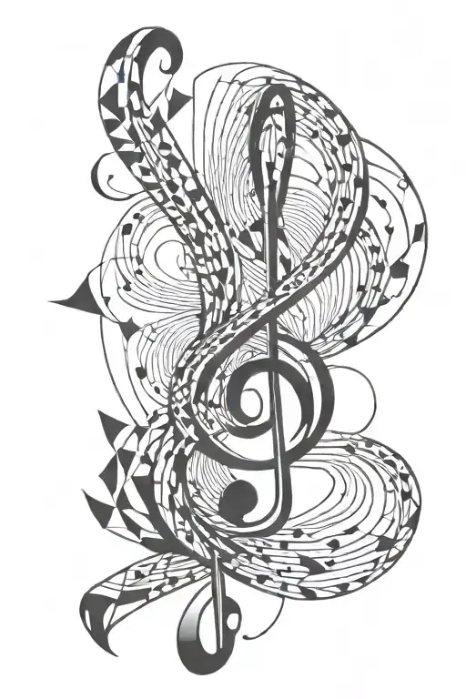 Geometric Treble Clef