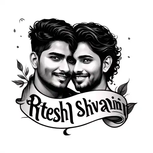 Ritesh Shivani Name Tatto Together