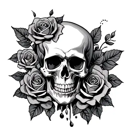 Skull And Roses