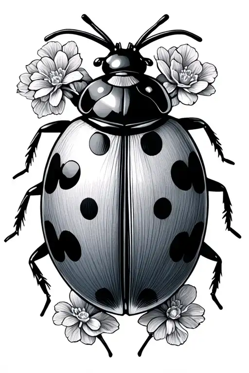 Memorial Of Grandma Signified As A Lady Bug Inspired
