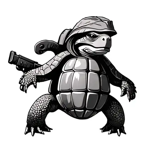 Turtle With Grenade Gendarmery Of Dos
