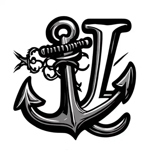 J And L That Look Like A Anchor And A Hook Clean And Basic
