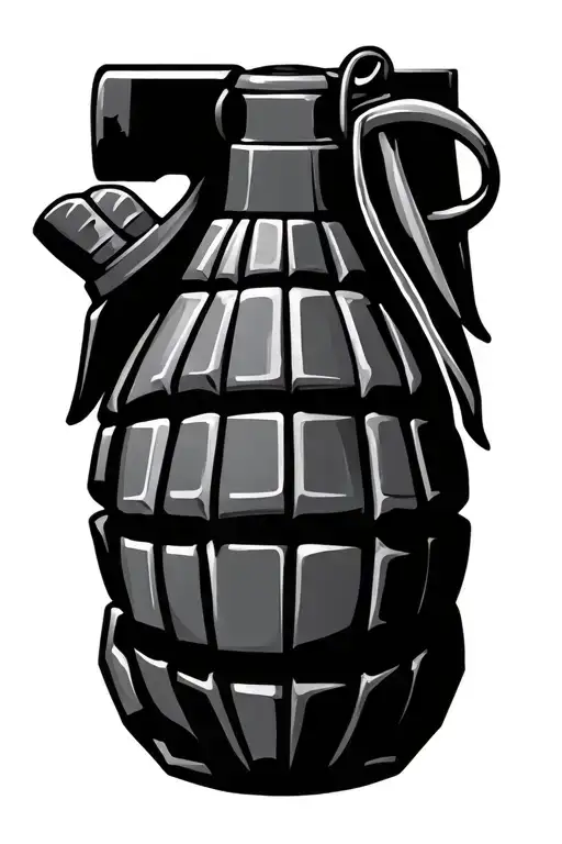 A Tribal Turtle With A Gendarmerie Grenade On Its Back