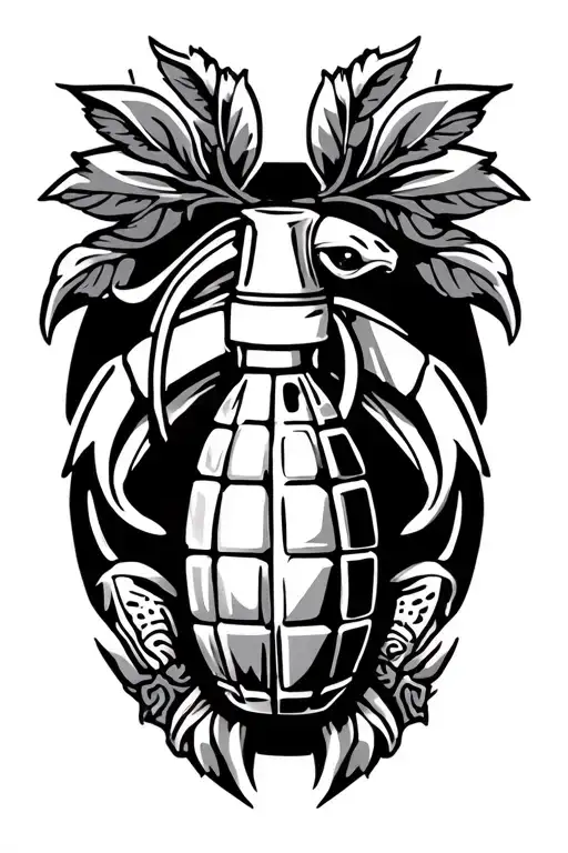 A Tribal Turtle With A Gendarmerie Grenade Integrated On Its Back
