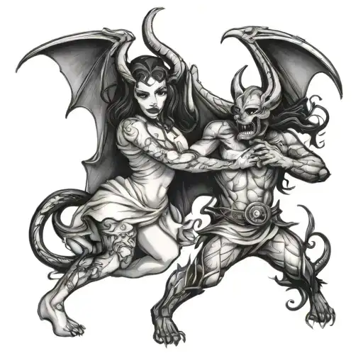 A Girl And A Demon Dancing