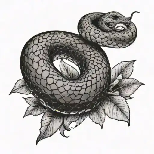 Snake With Lilac Branch