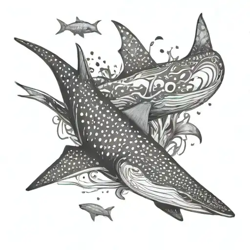 Whale Shark With Other Underwater Animals