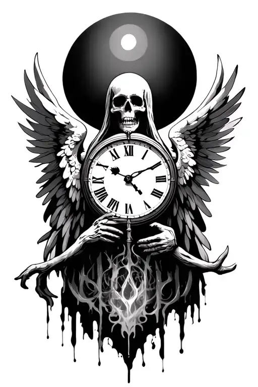 Clock With Angel Of Death I Will Fear