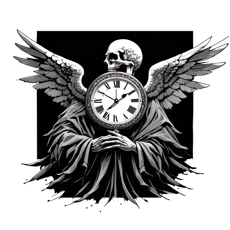 Clock With Angel Of Death I Will Fear