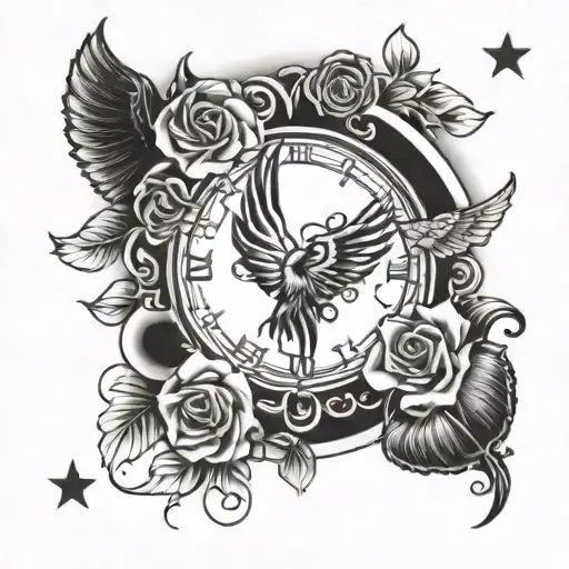 Twilight Inspired Post Card Tattoo Design