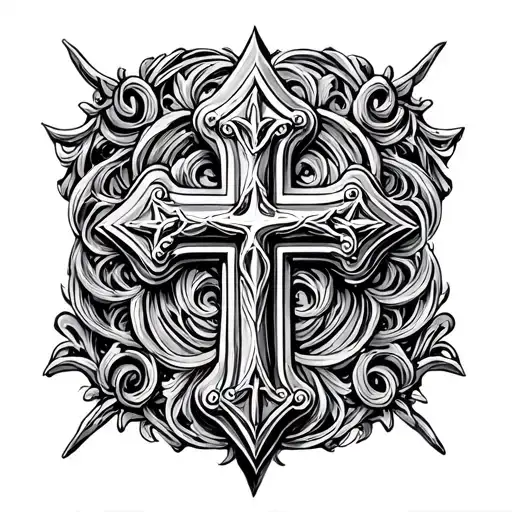 Ornate Intricate Catholic Cross