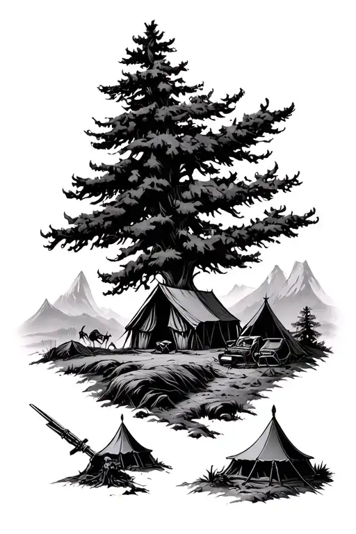 Skulls And Tents And Wilderness With Some Starwars Stuff And Maybe Sleeptoken Related Things