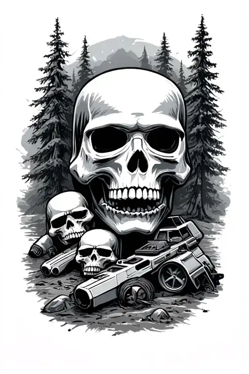 Skulls And Camping With Starwars Themes
