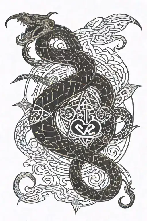 World Serpent And Runes