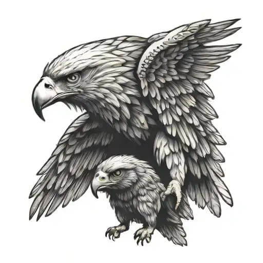 Eagle Holding A Baby Gorilla