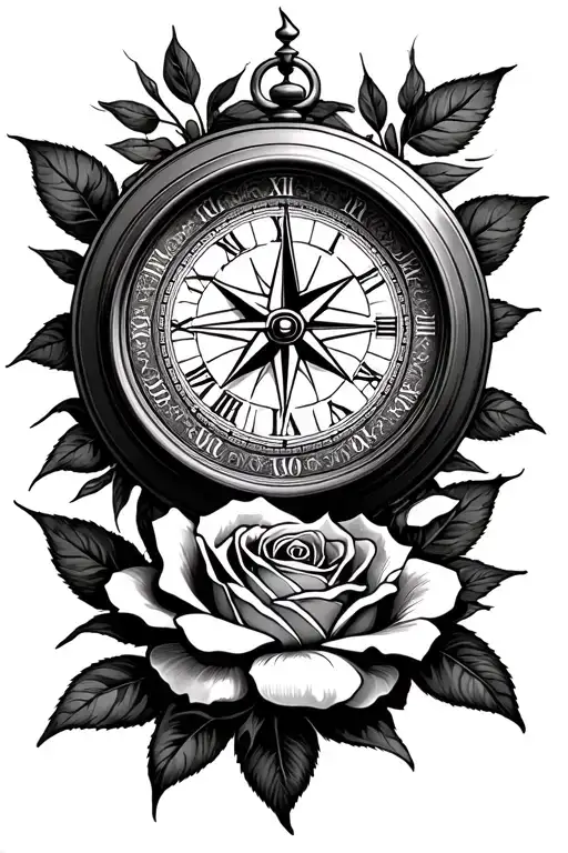 20 Dollar Bill Money Rose Compass Clock Face