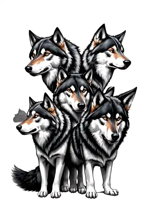 Wolf Pack Symbolizing Your 5