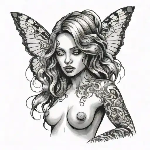 Fully Nude Woman Standing