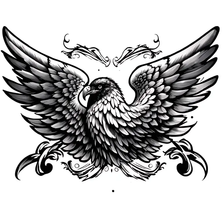 Wing On Left Side Of Chest