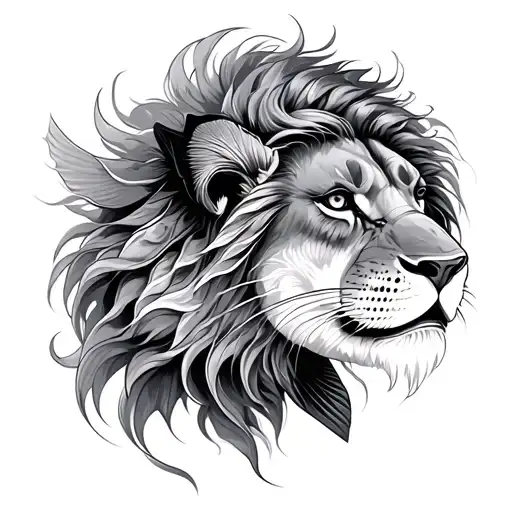 Fish And Lion Tatoo Woman