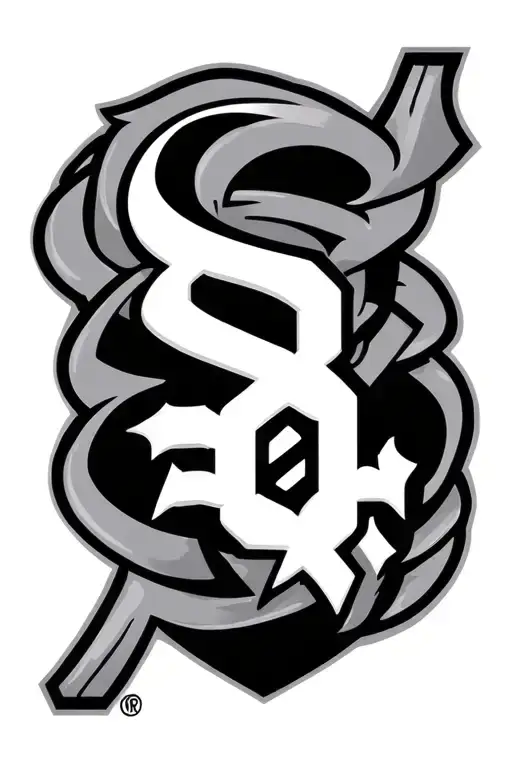 Raider's White Sox Logo Intertwined