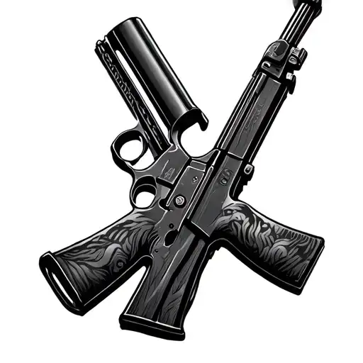 Bolt Action Rifle Trees Looking Through Lens