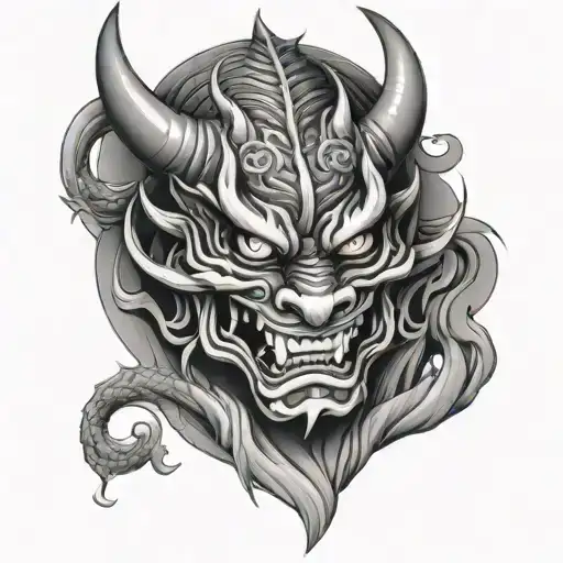 Hannya Mask Dragon Wrapped