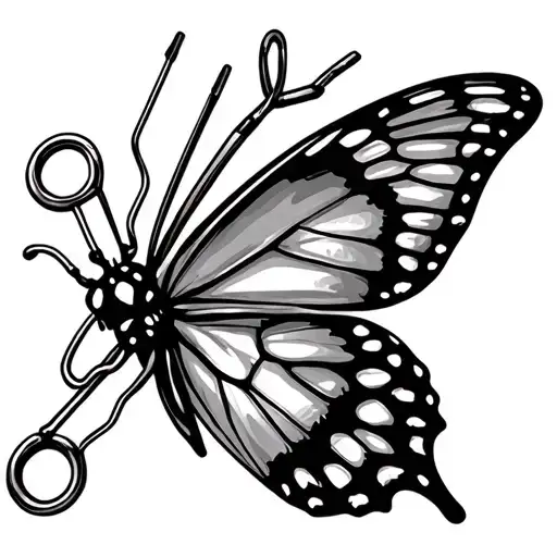 Safety Pin And Butterfly Combo