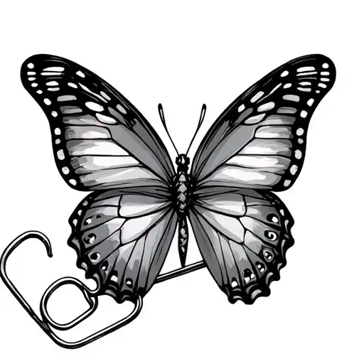 Safety Pin And Butterfly Combo