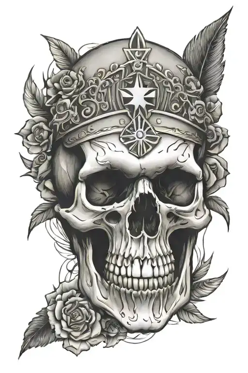 Fenerbahce Skull Tattoo Design