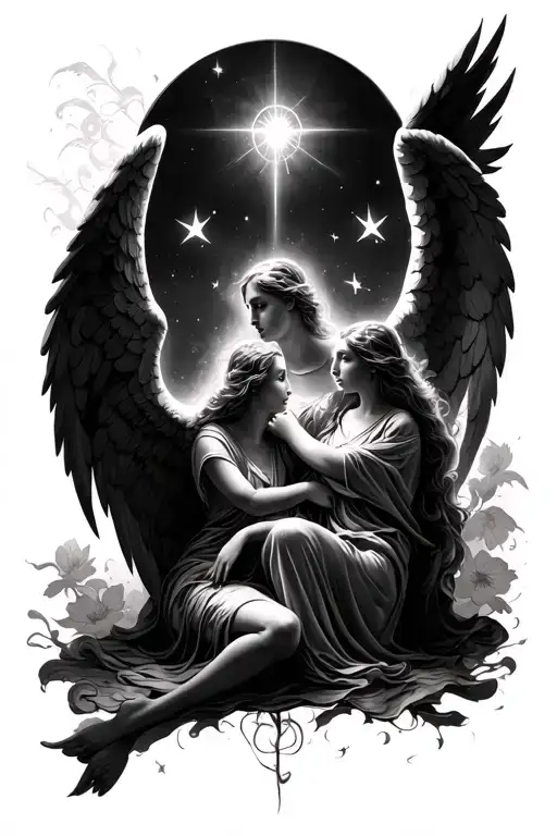 Angels With Writing From The Bibal