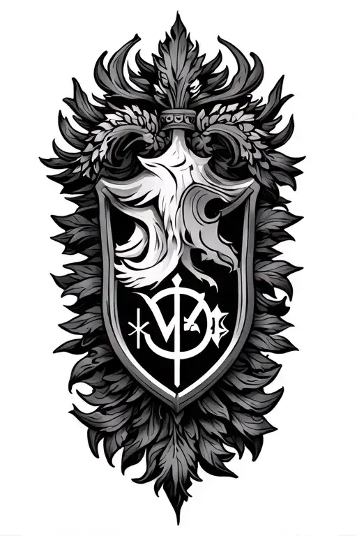 Crest Featuring Symbols Hidden Within